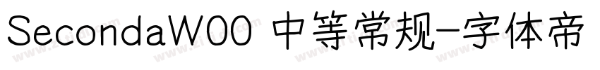 SecondaW00 中等常规字体转换